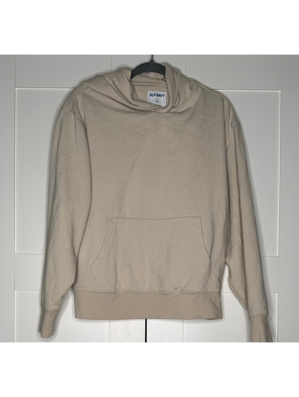 Old Navy Neutral Beige Pullover Hoodie, Size Medium